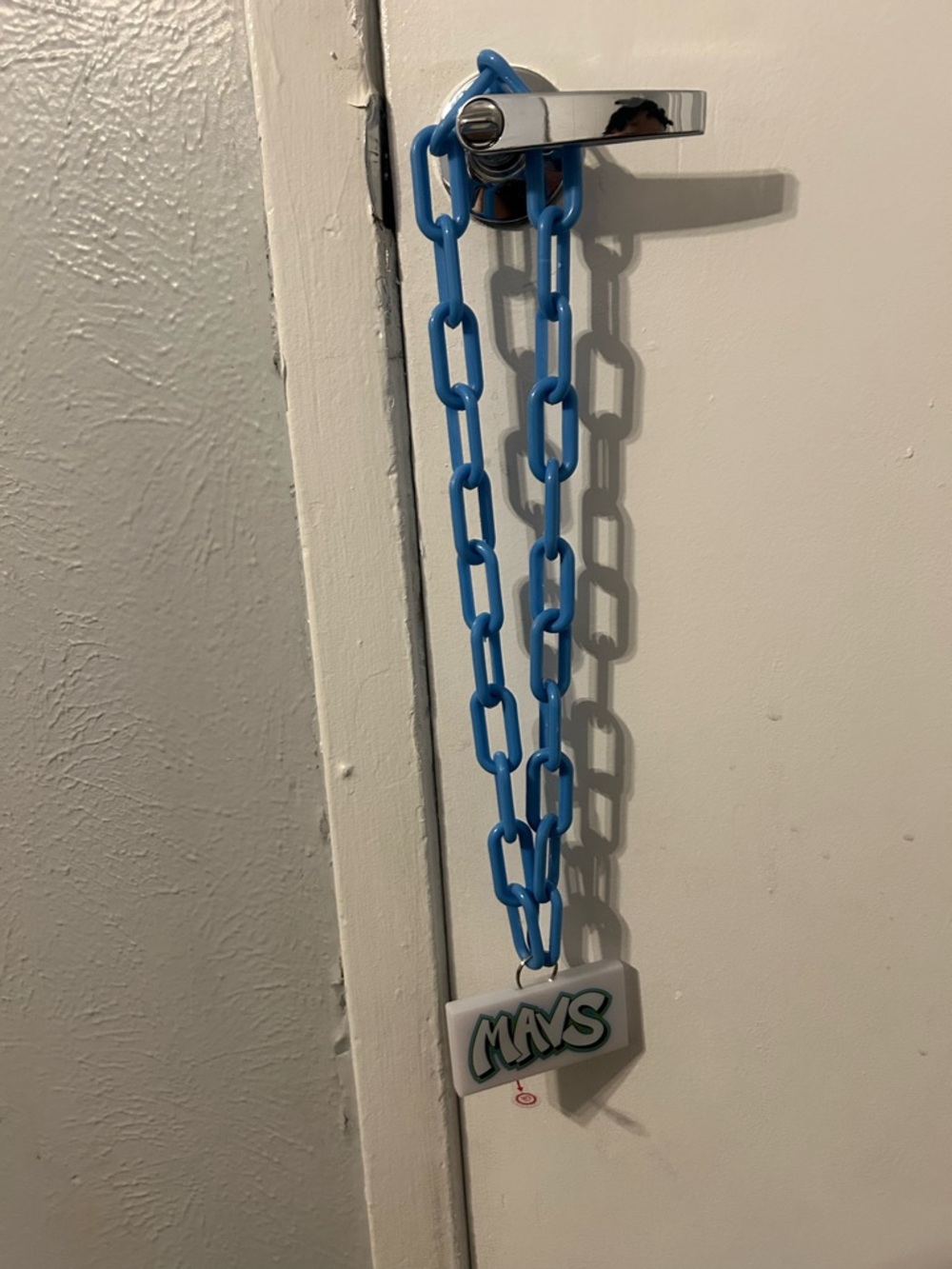 Blue Chain Necklace with Mavs Pendant